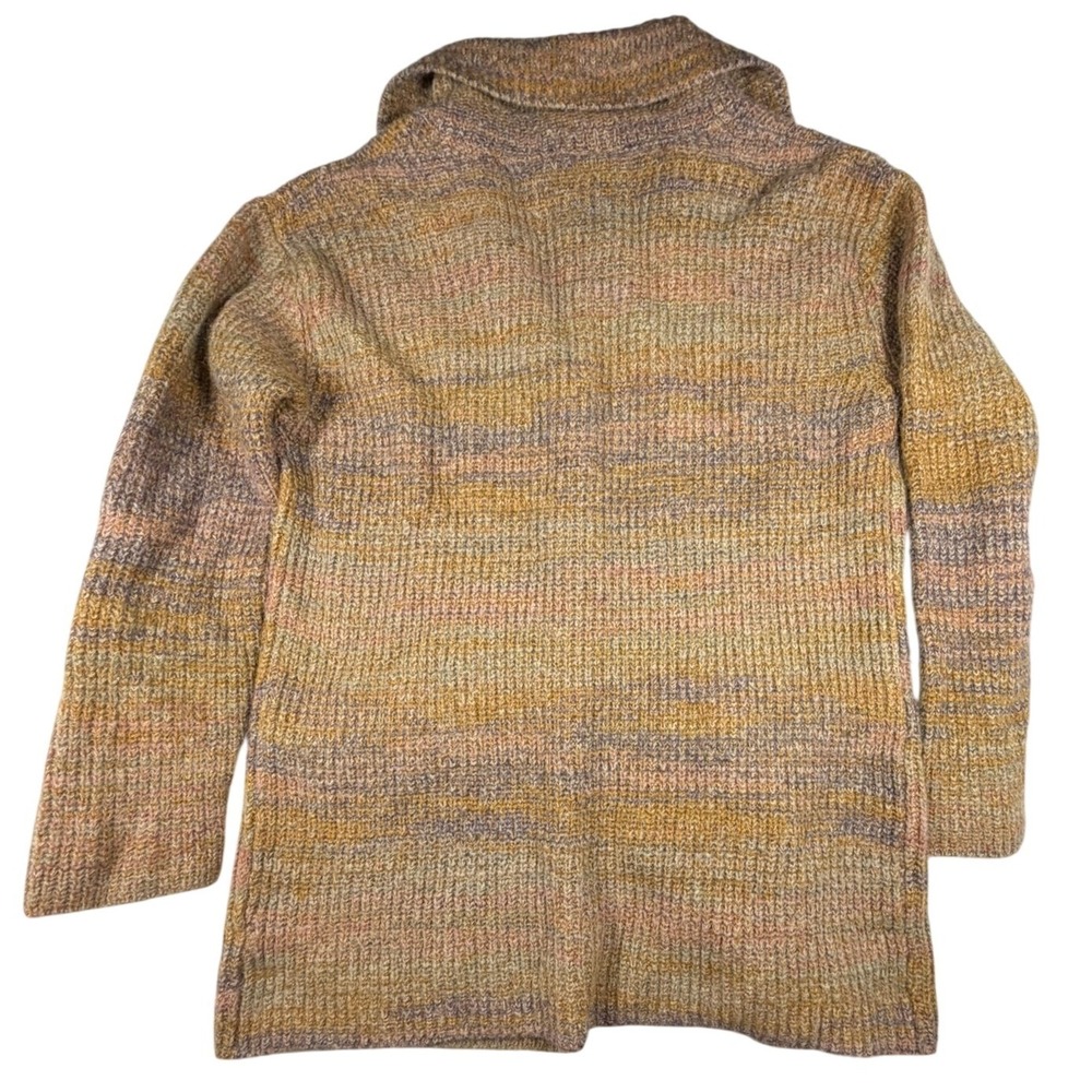 Anthropologie Maeve Hallie Space-Dyed Cardigan/Sweater Medium Sunset Ribbed Knit - Picture 4 of 7